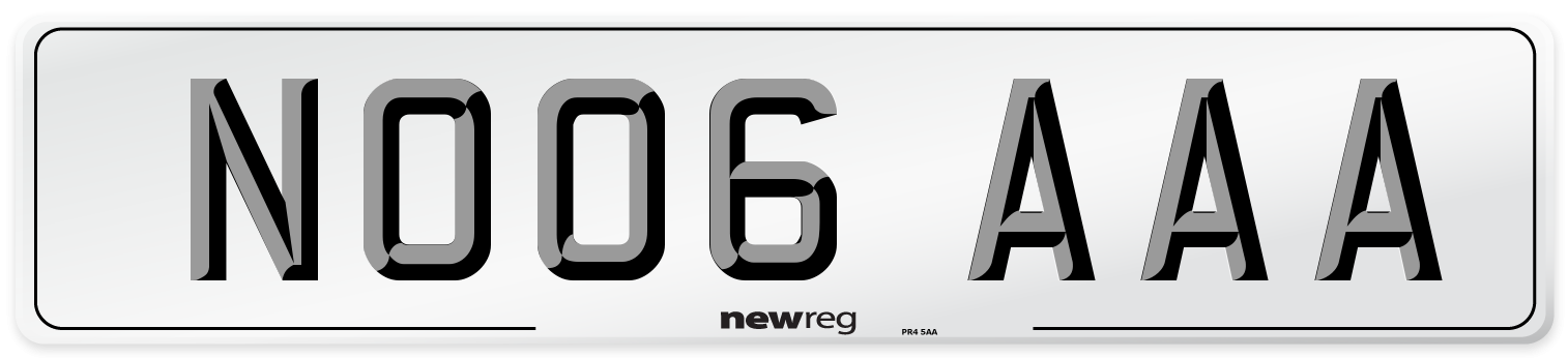 NO06 AAA Number Plate from New Reg